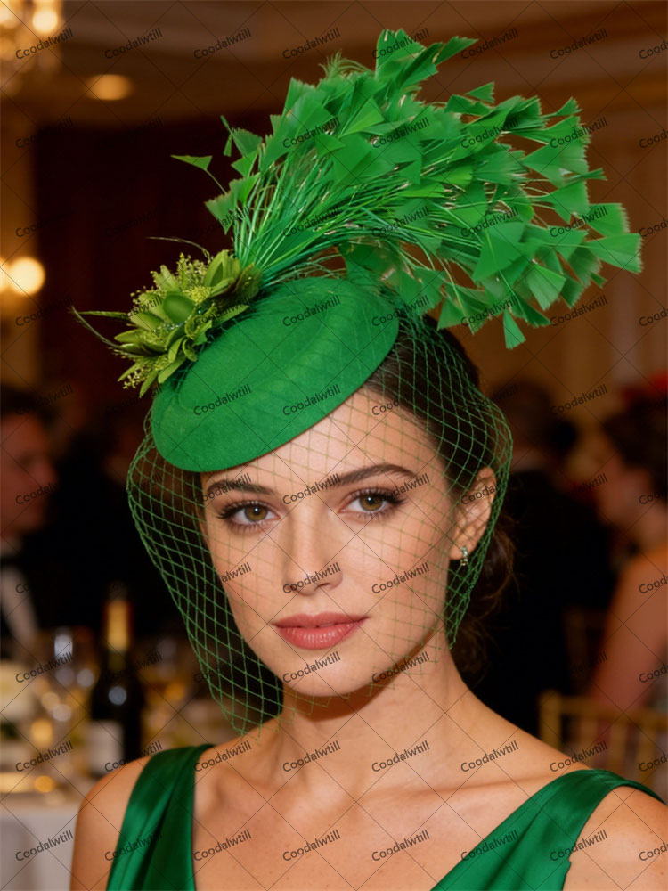 Navy voiles fleur pilulier Fascinator chapeau église mariage mariée église pilulier casquette femmes dames Royal Ascot casque pince à cheveux