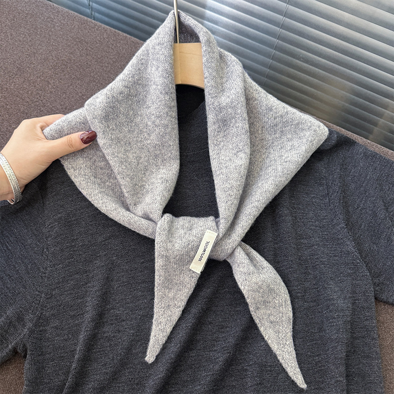 Écharpe triangulaire en tricot de laine, couvre-tête d'hiver multifonctionnel pour femmes, châle et chauffe-cou chauds et polyvalents