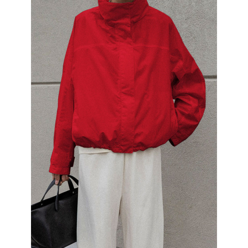 Automne hiver femmes coupe-vent veste coupe-vent solide à manches longues Sport de plein air à capuche mince manteau veste pour les femmes