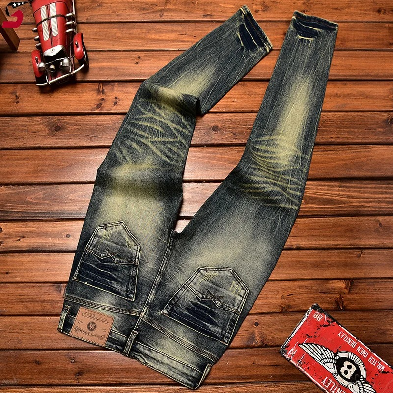 Jean doux de luxe pour hommes, nouveau Design d'automne, pantalon extensible, coupe cintrée, élégant, Business, décontracté, garde-robe, pantalon essentiel
