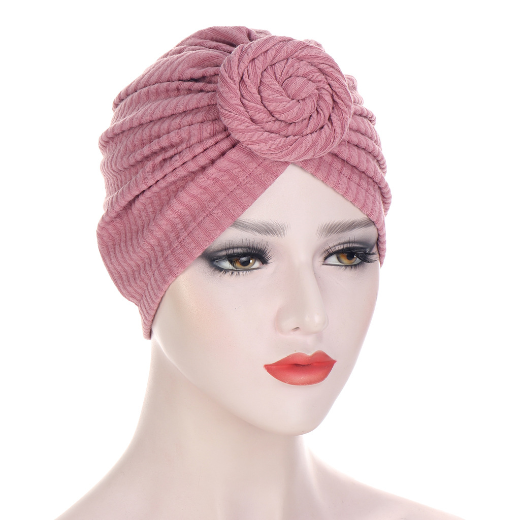 Turban à nœud torsadé pour femme, bonnet pour fille, vêtements de sauna, chimio, tête ronde, perte de cheveux douce commandée, mode alopécie, TS013