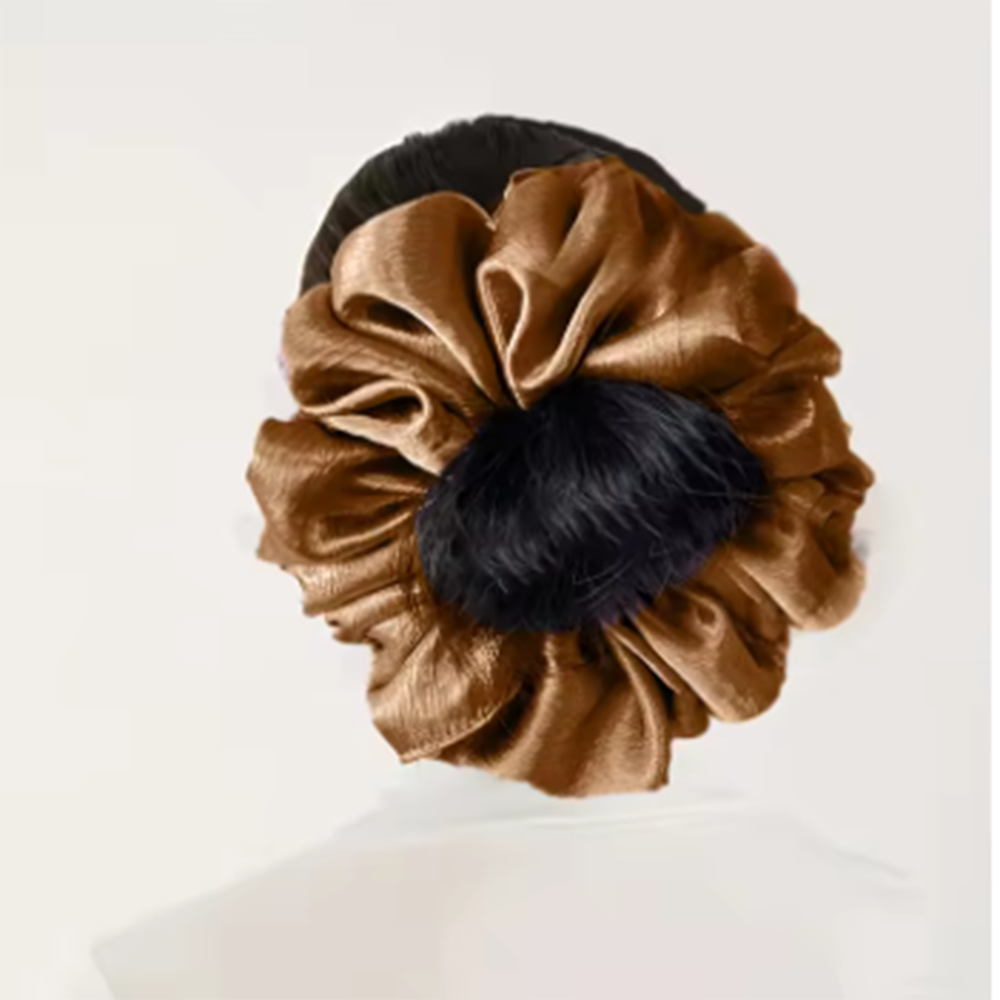 Chouchous élastiques en Satin de soie épais pour femmes et filles, support queue de cheval solide, accessoires pour cheveux de haute qualité