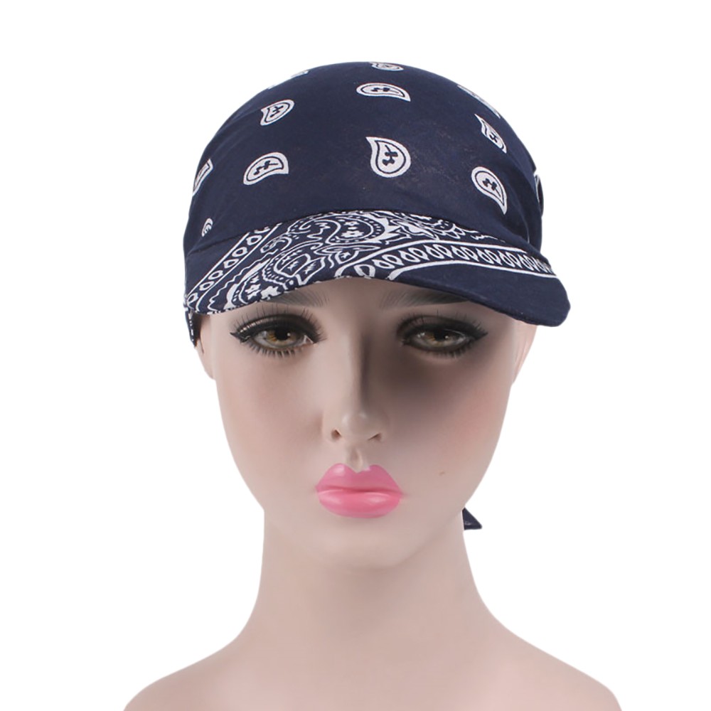 Femmes Inde Musulmane Baotou casquette de baseball Rétro Floral Coton Serviette Casquette Turban Baseball Chapeau Wrap Mode Bandana Turban Foulard