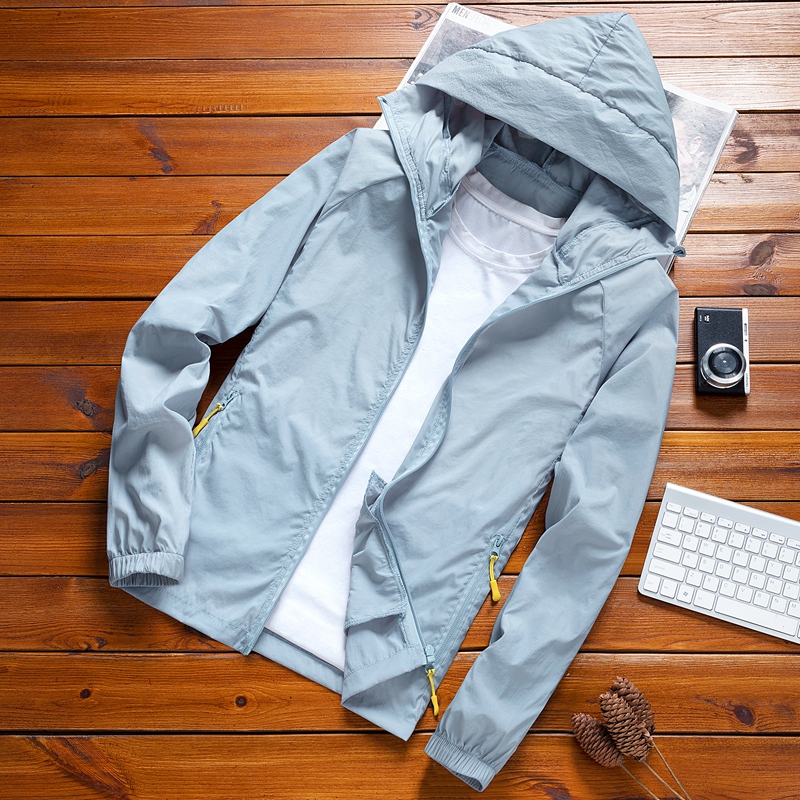 Veste de pêche légère d'été pour homme, protection solaire, veste d'extérieur à capuche zippée, anti-UV, respirante, séchage rapide, pour le cyclisme