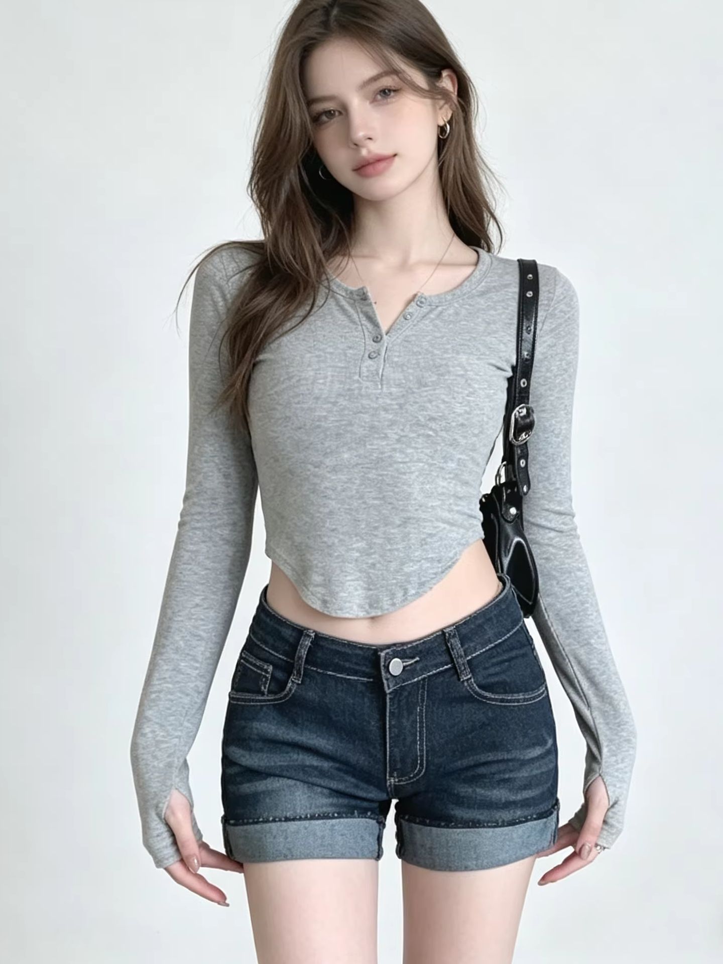 Short en jean bleu profond pour femme, streetwear délavé, mode Harajuku, rue haute des années 2000, vêtements rétro des années 90, Y2K