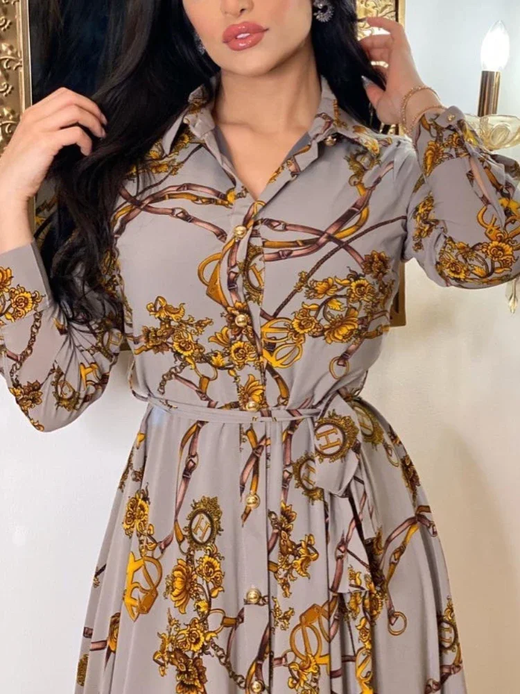 Robe Abaya musulmane pour femmes, chemise imprimée Ramadan, robes d'automne Turquie islamique, robe éducative élégante Inde marocaine, caftan arabe 2025