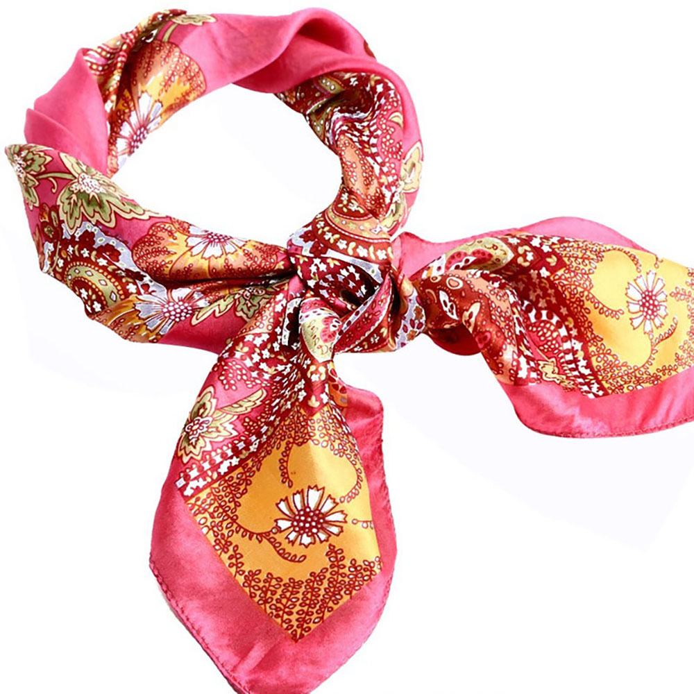 85cm 100% Pure soie écharpe femmes Bandana mâle élégant Paisley imprimé carré luxe cou foulards femme mouchoir enseignants cadeau