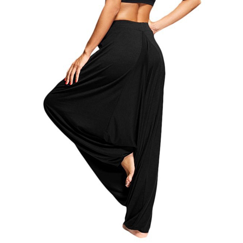 Pantalon ballon Hiphelicopter pour femme, pantalon sarouel, jambe large, taille élastique, monochromatique, mode décontractée, nouveau