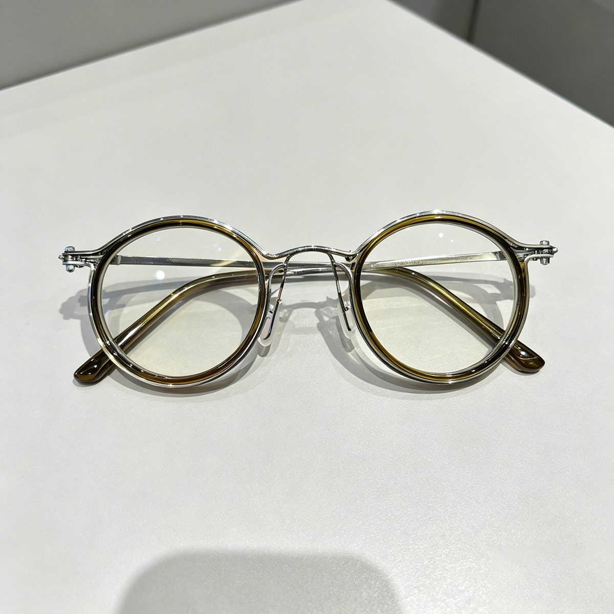 Lunettes rétro à monture ronde en métal avec monogramme, unisexe, haute qualité, protection contre la lumière bleue