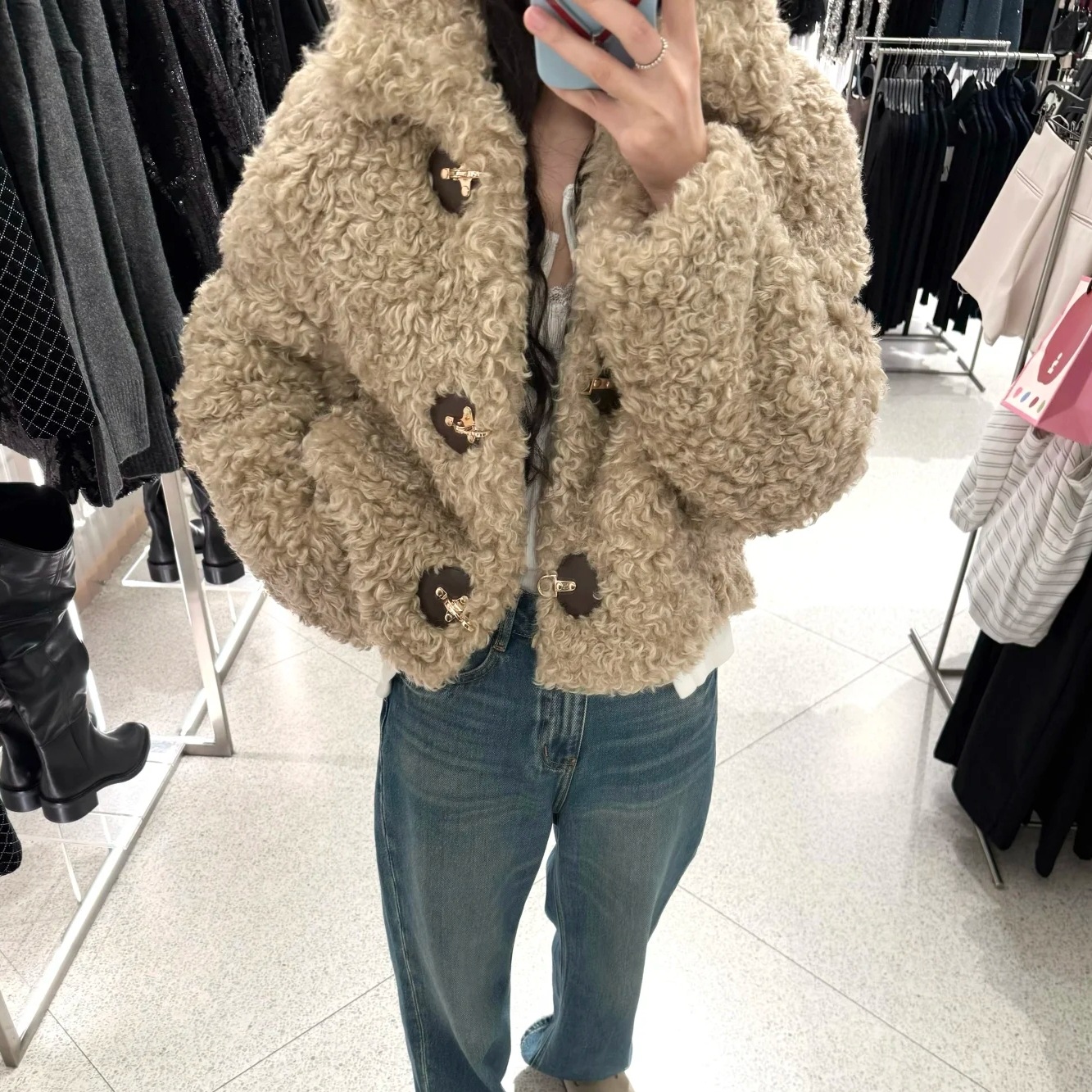 Veste à col rabat pour femme, manches longues, boucle de corde polyvalente, couleur unie, nouveau Style d'hiver, manteau à la mode, nouvelle collection 2026