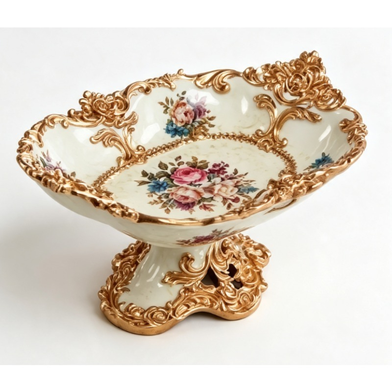 Assiette décorative en résine pour fruits secs, pour salon, table à café, table à manger, ou comme ornement artisanal pour armoire.