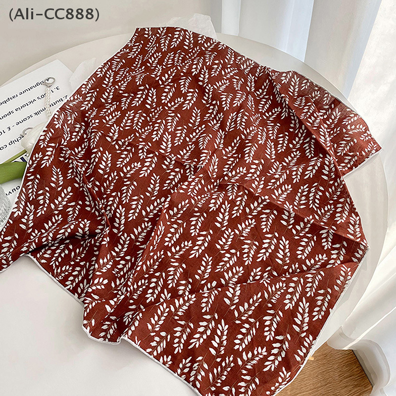 Écharpe carrée en lin de printemps pour femmes, 40 Styles, foulard à imprimé Floral coréen, foulard Vintage, cravates mignonnes