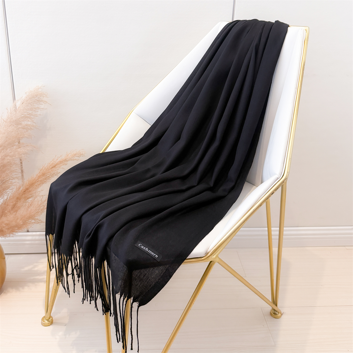 Desgine marque solide femmes cachemire écharpe automne hiver chaud châles enveloppes hommes Pashmina glands foulards femme Foulard Mujer