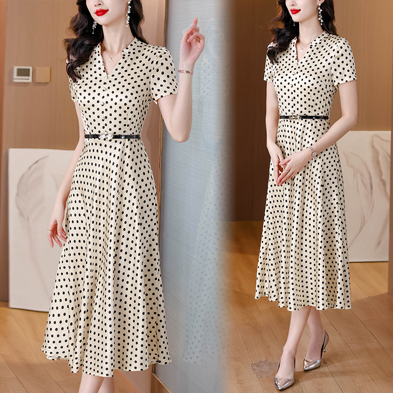 2025 Women Dot Solid Satin Vintage Luxury Bodycon Dress Chinese Style Silk Midi Dress Summer Elegant Casual Night Party Vestidos