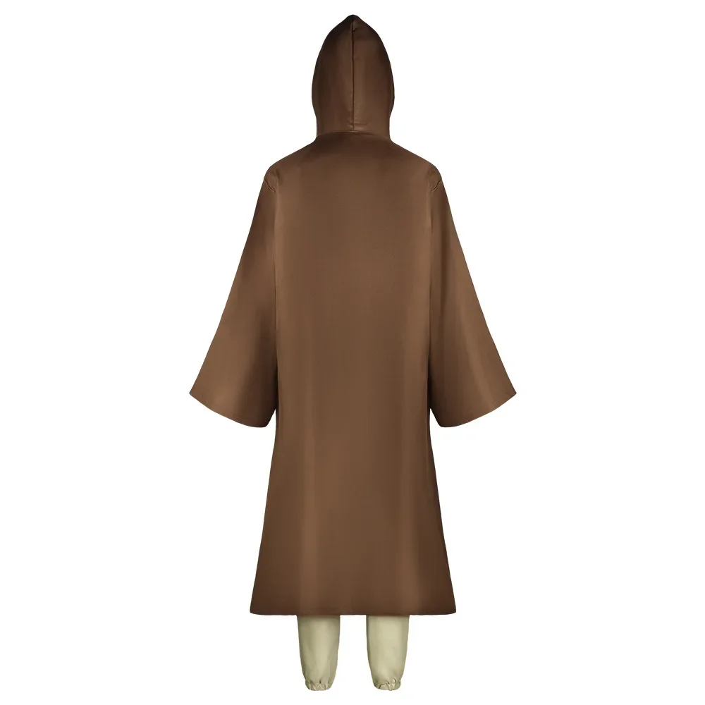 Costume de cosplay Anime Obi Wan Kenobi Jedi, manteau unisexe, uniforme de frère, robe, ensemble complet d'accessoires, tenues de carnaval d'Halloween