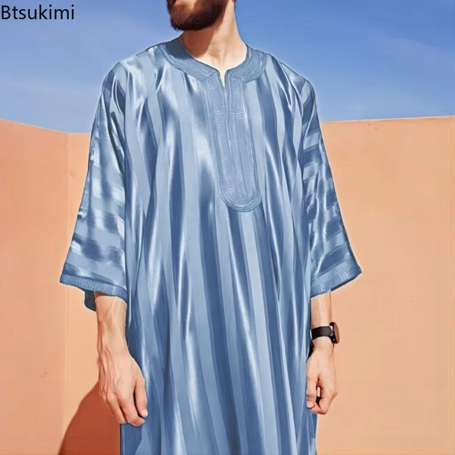 Robe musulmane à capuche pour hommes, vêtements arabes islamiques du moyen-orient, Vintage, ample, manches longues, cordon de serrage, mode masculine, nouvelle collection 2026