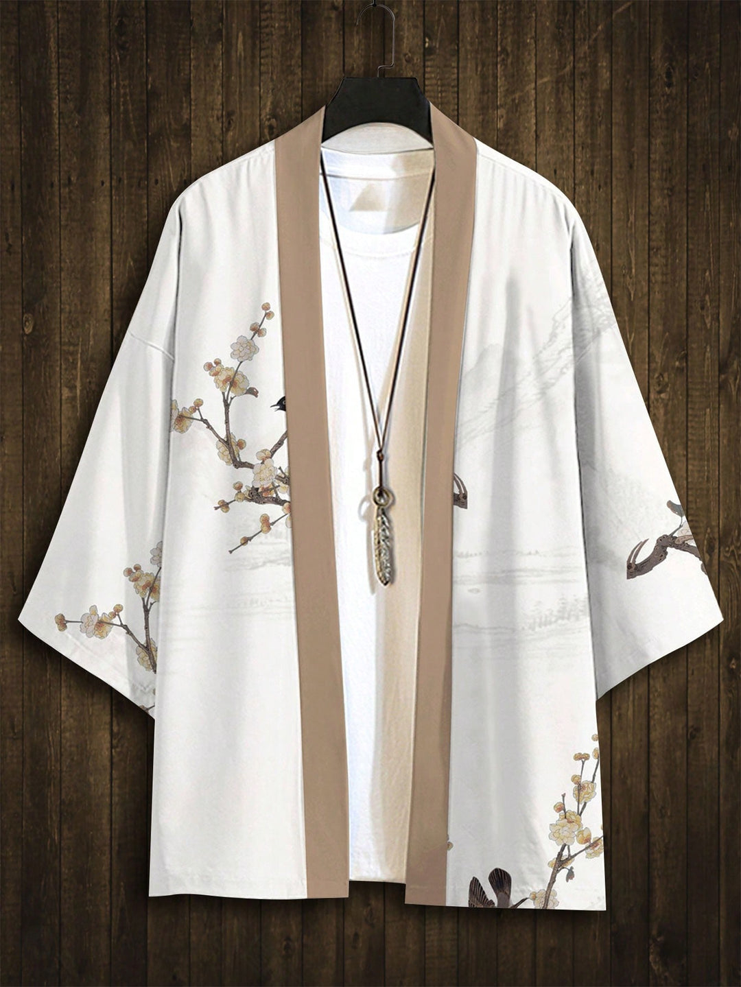 KIMONO Chemise imprimée à manches courtes pour homme, tendance nationale, style Harajuku rétro, cardigan et vêtements