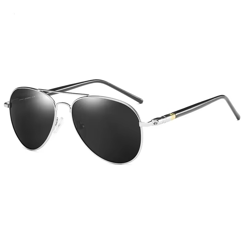 Lunettes de soleil polarisées Pilot pour femmes et hommes, design de marque, luxe, conduite, pêche, lunettes de soleil en métal, mode, vintage, lunettes de protection