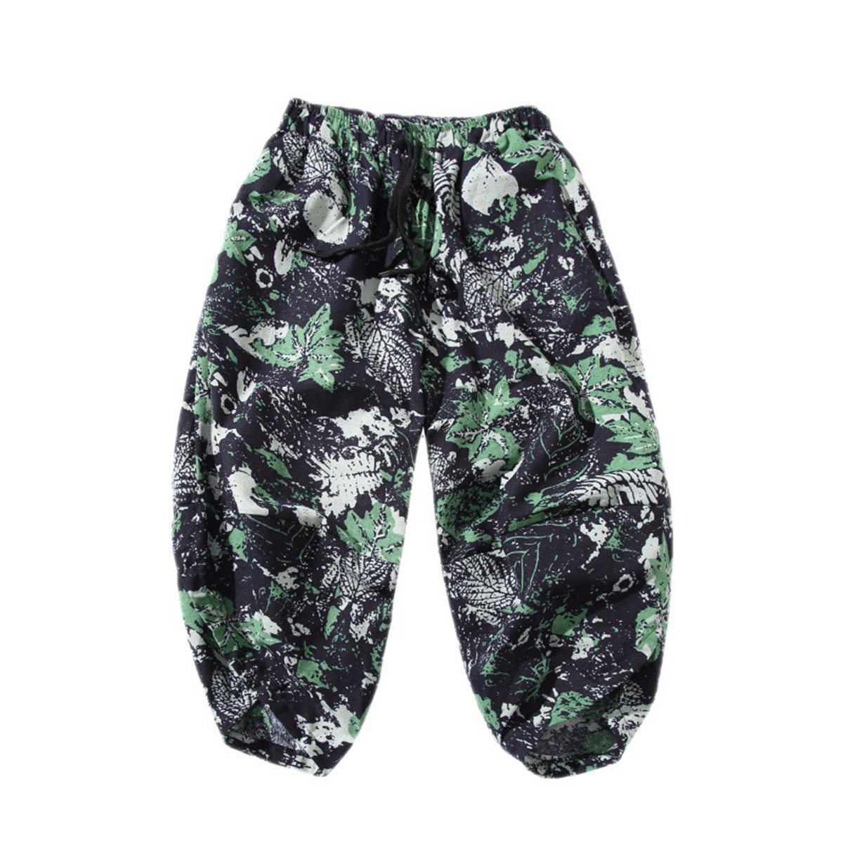 Pantalon Harem Vintage Élégant pour Homme, Coupe Décontractée à Entrejambe Bas, Respirant, Ample, Style Bohème, Imprimé Aléatoire, Joggers