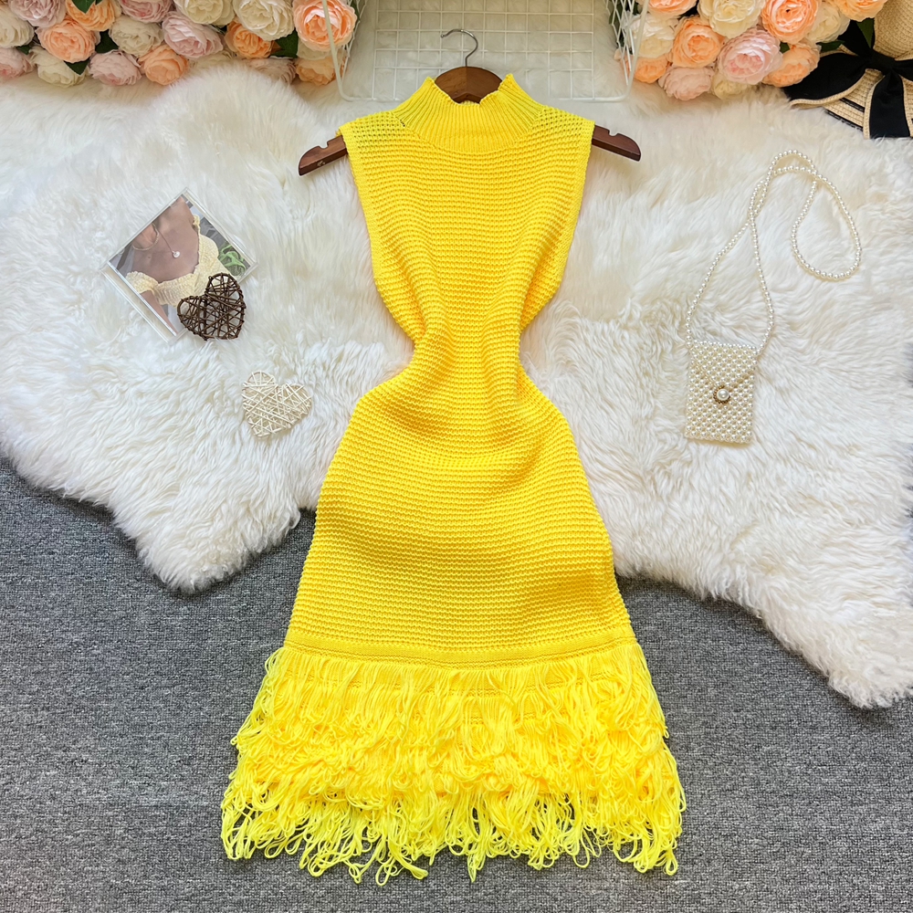 YuooMuoo femmes robe 2026 nouvelle mode d'été Sexy ajouré couture sans manches moulante robe de soirée coréenne dame plage robes
