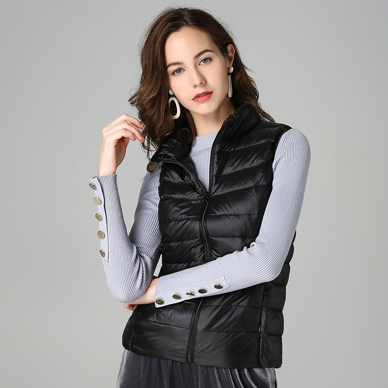Femmes sans manches gilet vestes hiver mode mâle coton rembourré gilet manteaux femmes col montant chaud gilets vêtements