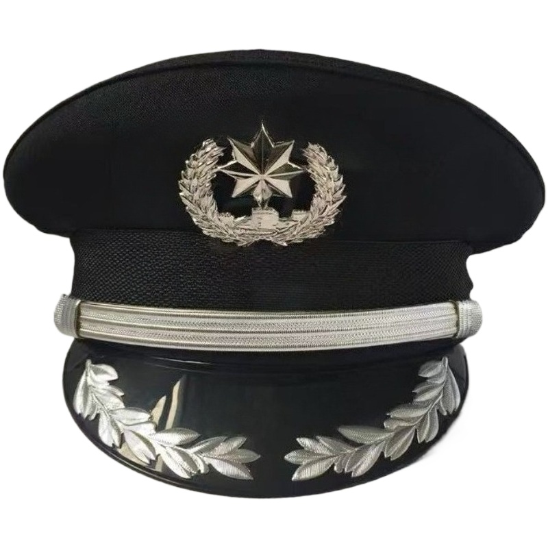 Chapeau militaire grande taille 61 cm pour homme, casquette d'officier allemand à large bord, chapeau de soleil pour fête d'Halloween, uniforme de police, chapeau militaire pour femme