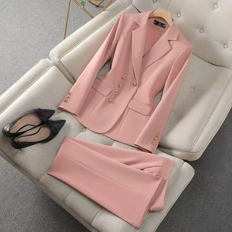 Costume deux pièces pour femme : veste et pantalon – Nouvelle collection 2026 – Élégant, ajusté, idéal pour le bureau et les déplacements professionnels