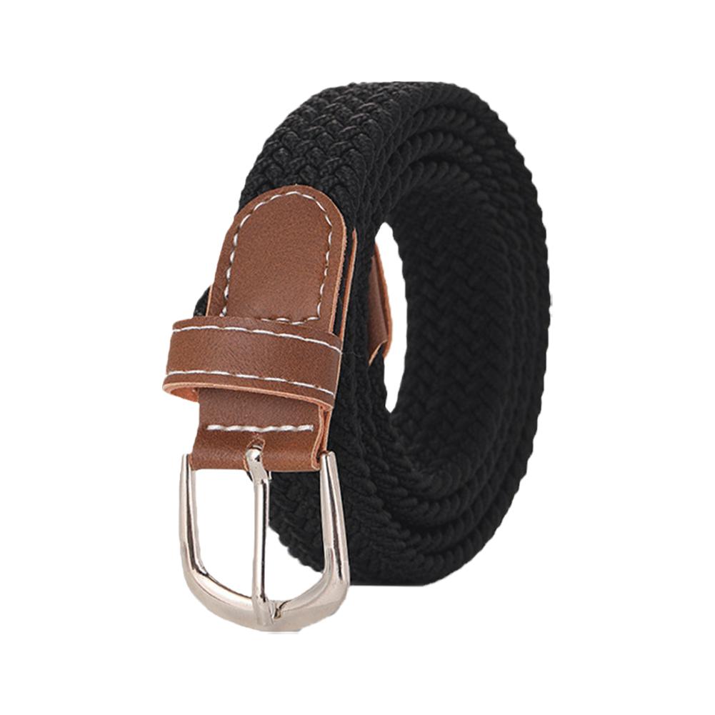 Ceinture décontractée en tricot avec boucle ardillon pour homme, ceinture en toile tressée extensible pour femme, ceinture extensible pour jeans