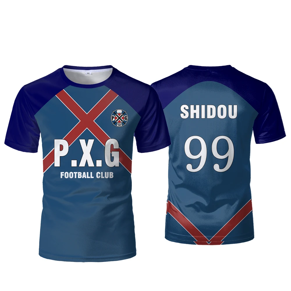 Maillot de football de style anime japonais, P.X.G # 9 Uniformes de football, T-shirt de sport décontracté pour hommes et femmes