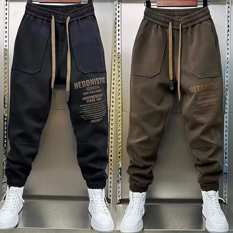 Pantalon Cargo décontracté pour hommes, mode coréenne, Baggy, survêtement, jogging, hip hop, Streetwear, y2k, automne