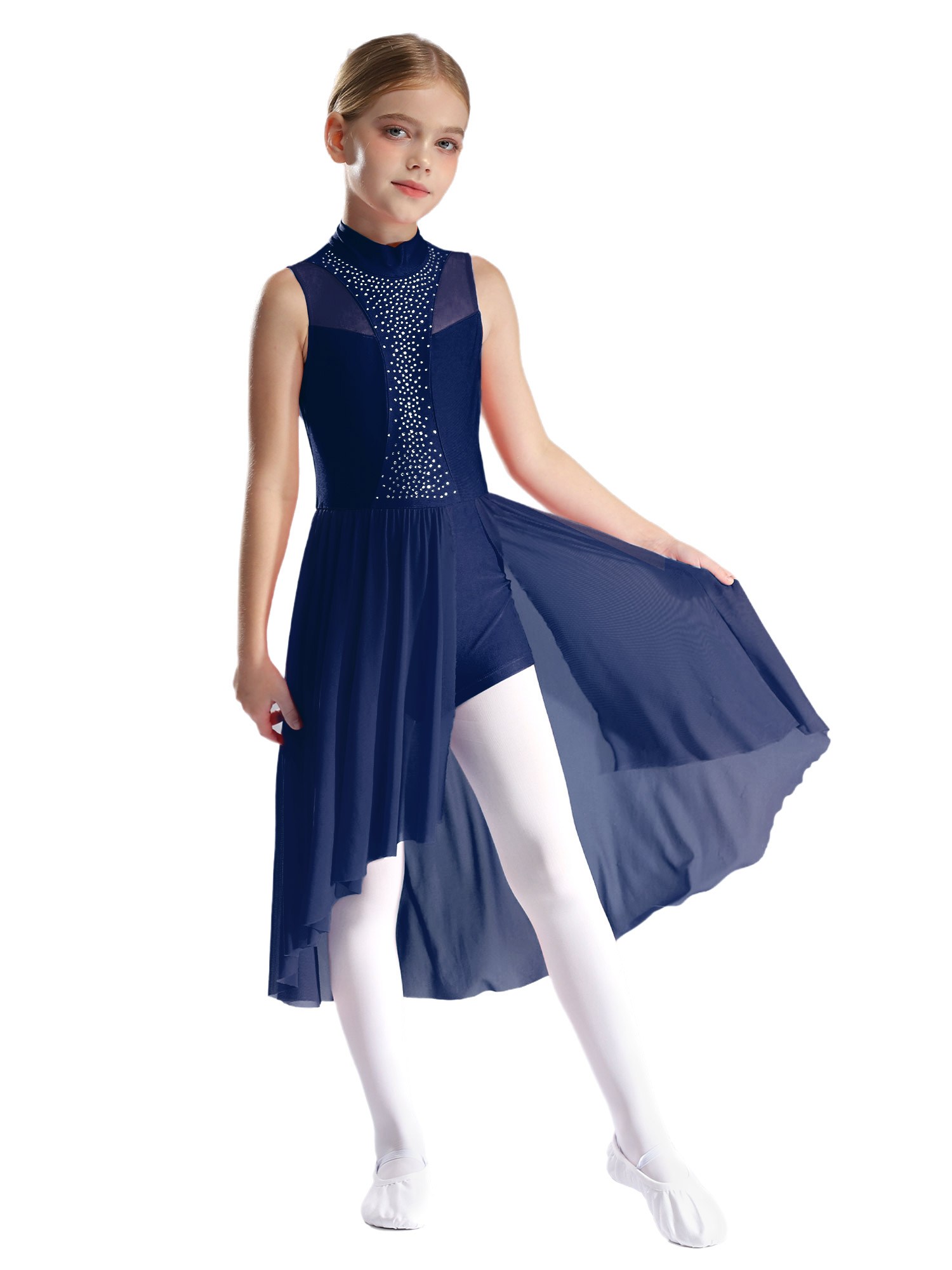 Robe de danse de patinage artistique pour filles, robe de Rhcontemporaine, robe maxi moderne, biscuits, fibrRotterdam kly, liturgique, lyrique