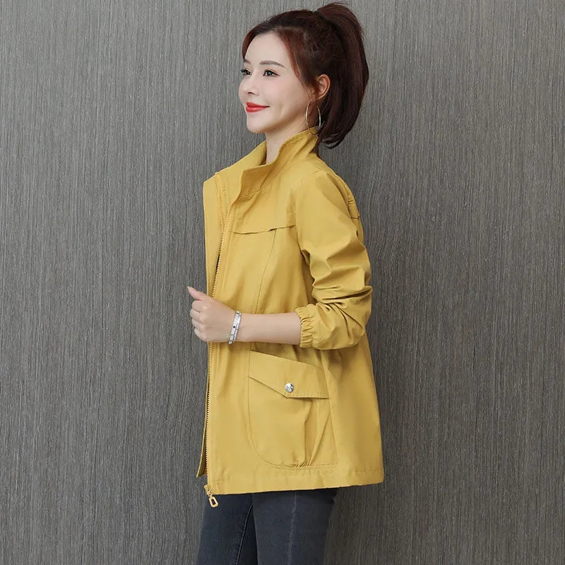 2025 nouvelles femmes coréennes Trench manteaux décontracté revers cordon coupe-vent printemps lâche Gabardina kaki mi-longue veste Abrigos haut