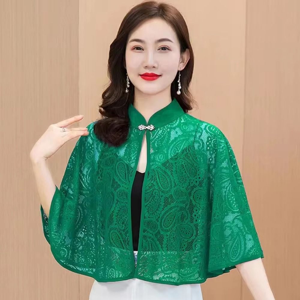 Châle à clapet rétro élégant, bricolage Boho Chic en dentelle, Poncho brodé, Cape courte, gilet ajouré, accessoires de vêtement