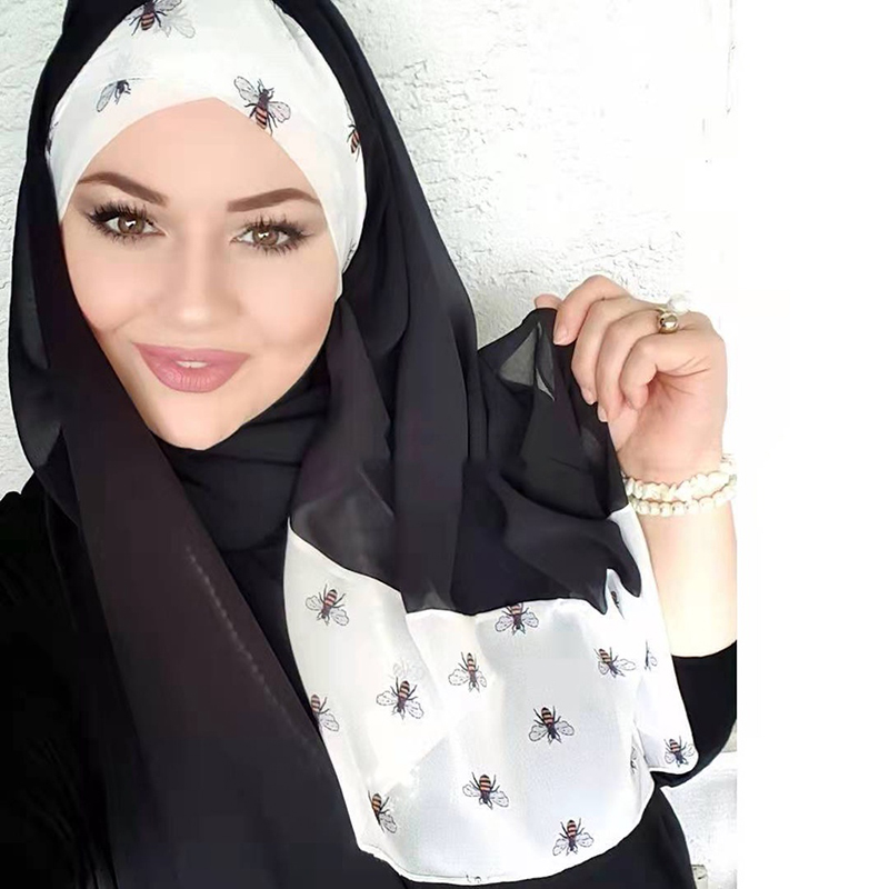 Mode musulmane en mousseline de soie Hijab Abaya Hijabs pour femme femmes Jersey robe Abayas Turbans écharpe Turban tête instantanée sous-capuchon châle