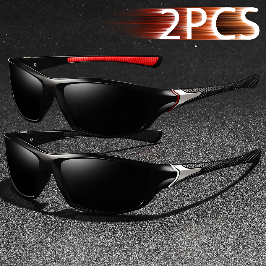 2 paires de lunettes de soleil vintage avec décorations métalliques, pour la plage tropicale, les vacances, les hommes et les femmes, pour le sport, la conduite, la pêche, le cyclisme, la randonnée, la course à pied