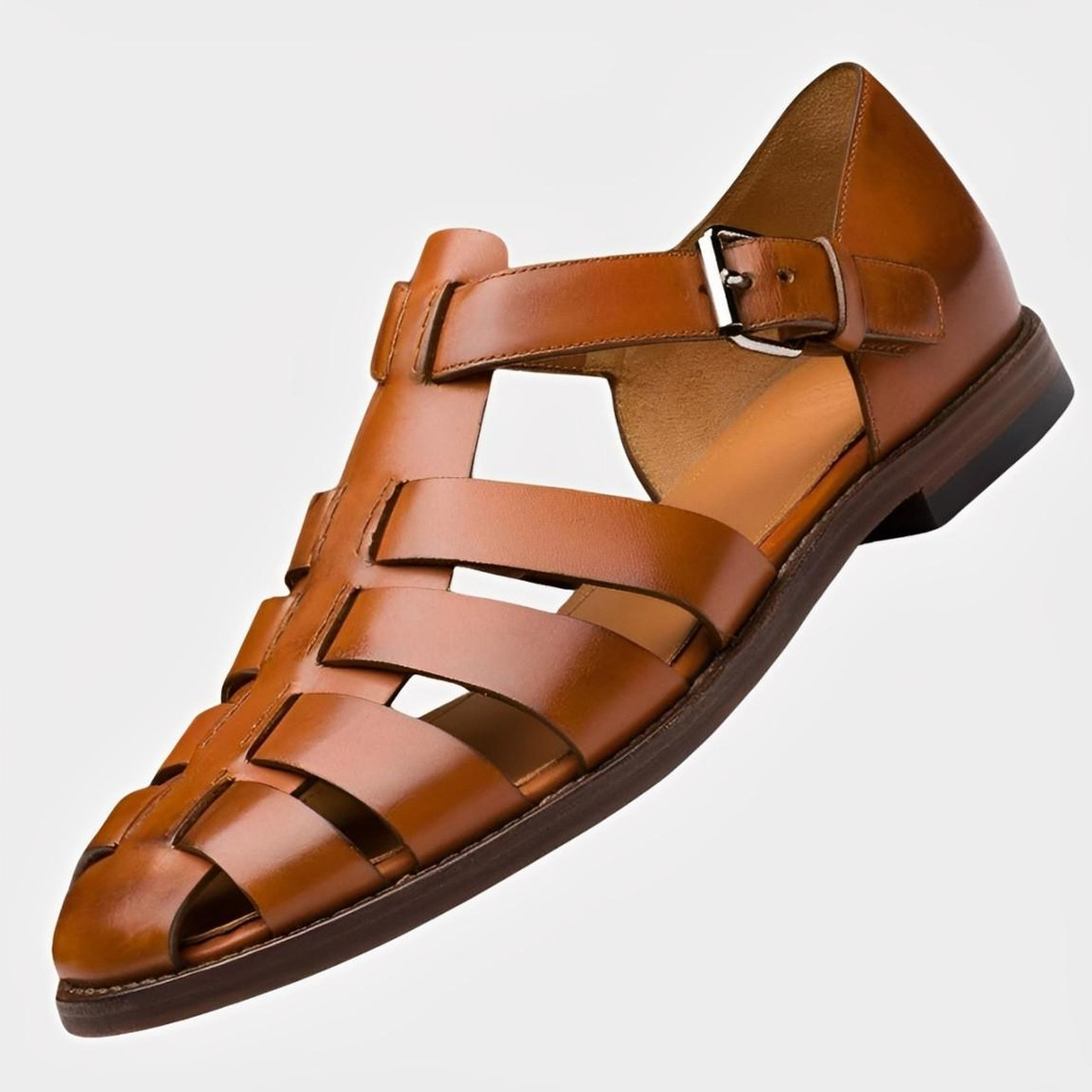 Sandales compensées polyvalentes à bout rond pour hommes, chaussures de Cosplay de plage décontractées à bout fermé, à la mode et confortables