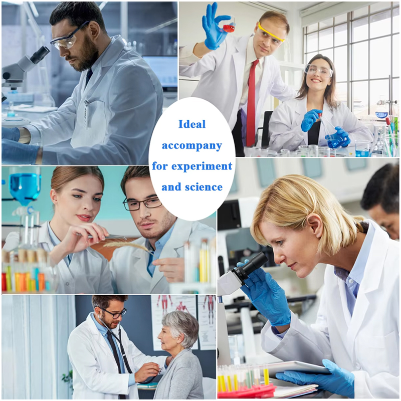 Manteau médical blanc en coton pour femmes, uniforme d'infirmière et de médecin, vêtements de travail d'hôpital, uniforme de travail professionnel pour laboratoire scientifique et pharmacie