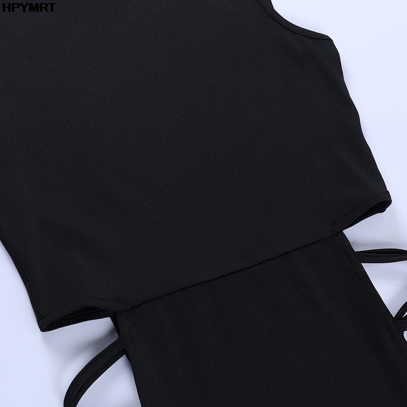 Longue robe noire femme col rond mince robes moulantes nouvel été robes mi-longues robe Sexy pour la fête blanc noir robes femmes