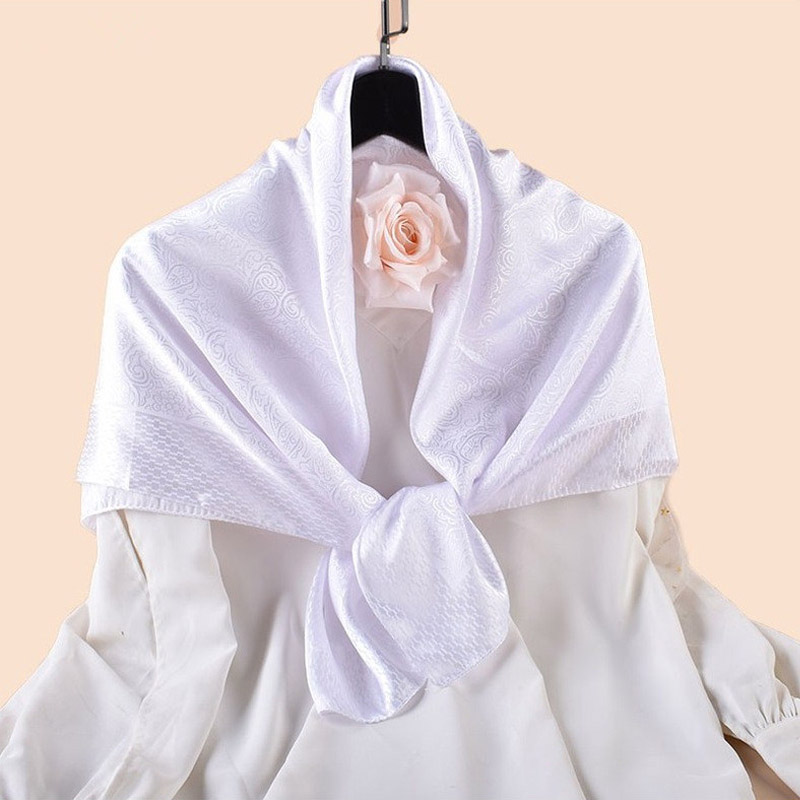 Foulard carré en soie imprimé Floral de luxe pour femmes, Foulard en Satin doux, Hijab, bandeau pour dames, sac Ribbo 90x90cm