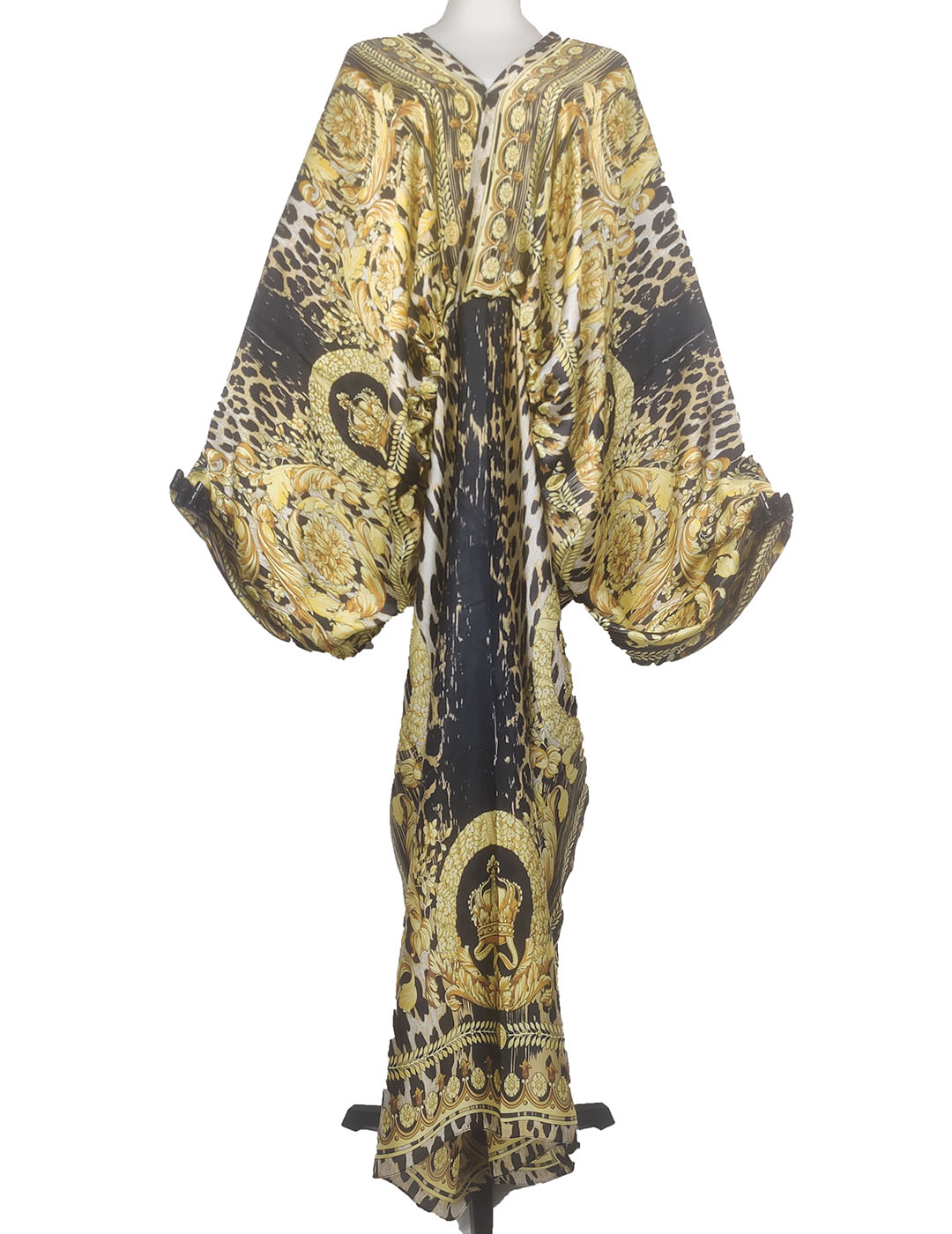Robe maxi à fleurs style bohème pour femmes musulmanes, caftan à col V, vêtements africains surdimensionnés pour Ramadan Abaya, Bahreïn, 2022