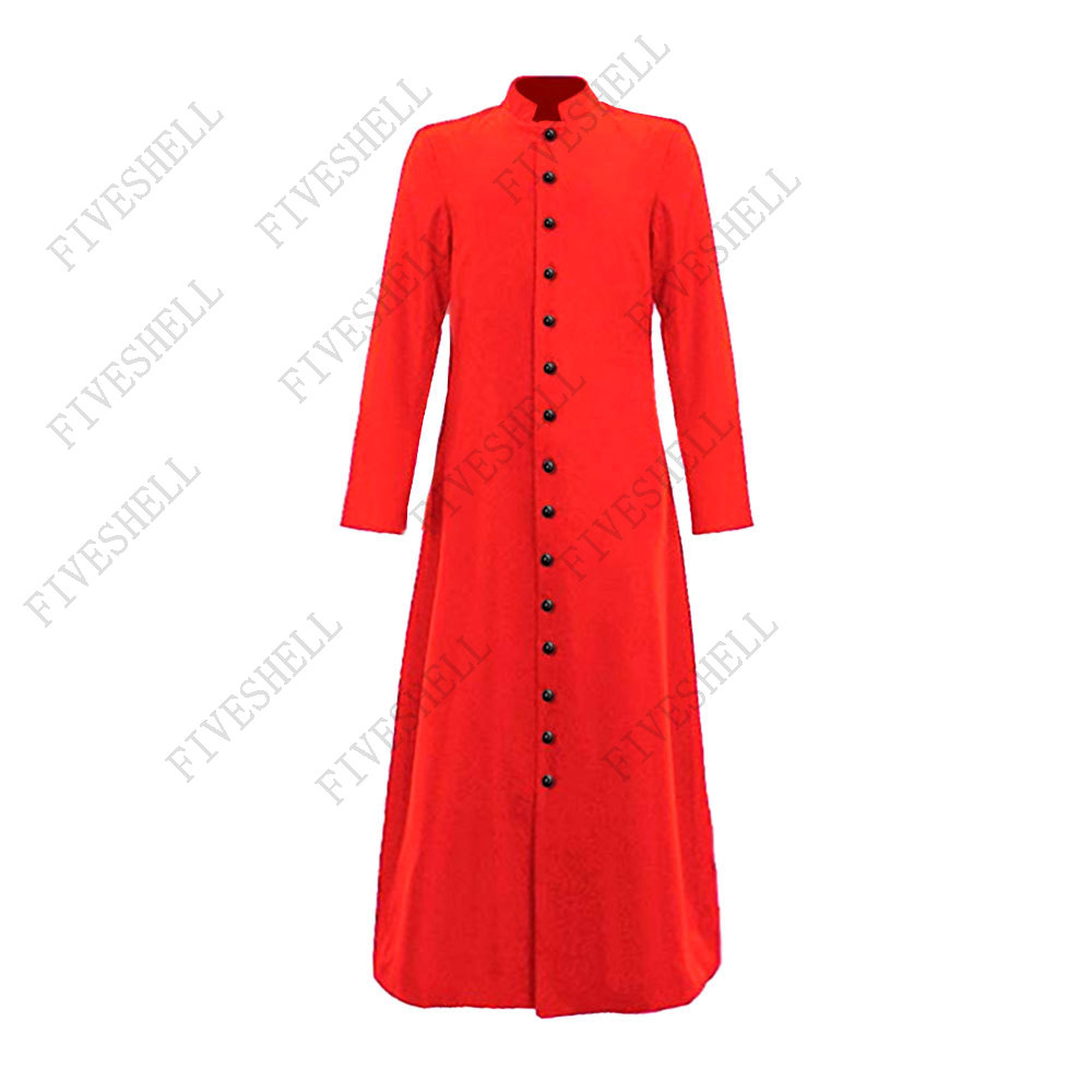 Robe de clergé légendaire pour cosplay d'Halloween 2025 avec cincture, vêtements de clergé médiéval, costume de prêtre romain