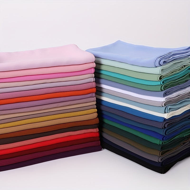 110*110 cm mousseline de soie carré Hijabs écharpe pour femme musulman Turban chapeau Islam foulard femmes plaine voile Jersey Hijabs Ramadan
