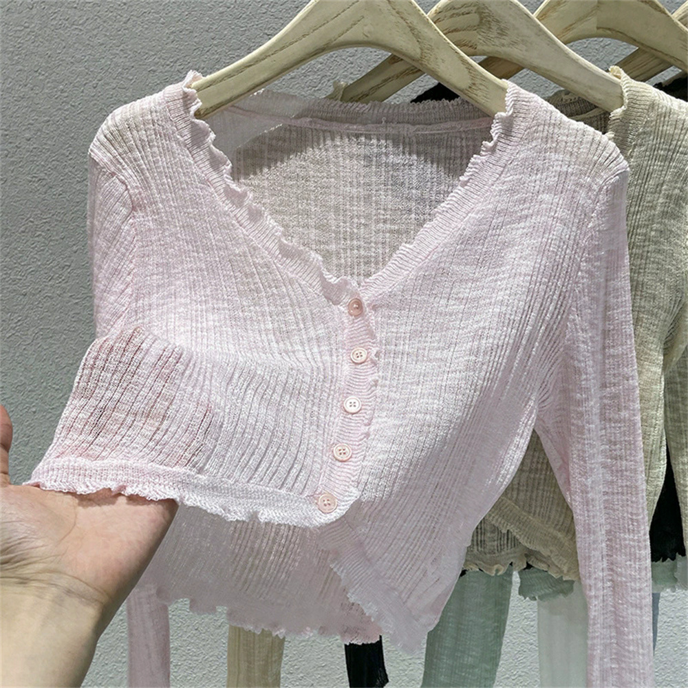 Cardigans de soleil à manches longues pour femmes, mode coréenne, couleurs acidulées, doux et élégant, châle court, vêtements d'extérieur pour femmes, 2025