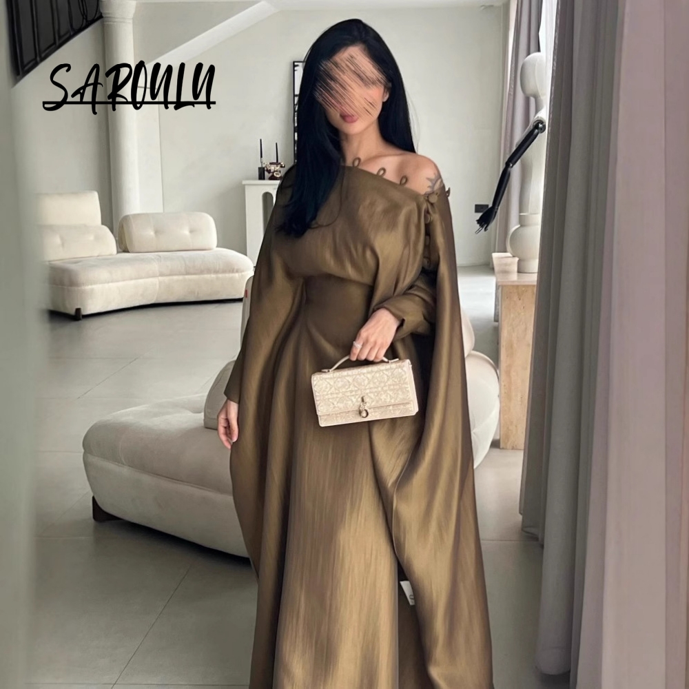 Nouveauté Caftan une ligne robe de bal chic arabe dubaï femmes robe de soirée Vintage en Stock printemps été événements formels porter