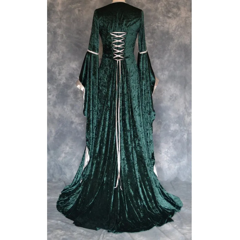 Robe de Soirée de Luxe en Velours pour Femme, Tenue Indienne, Médiévale, Raidie, Personnalisée, Cosplay, Rétro, Fantaisie, Longue, 5XL