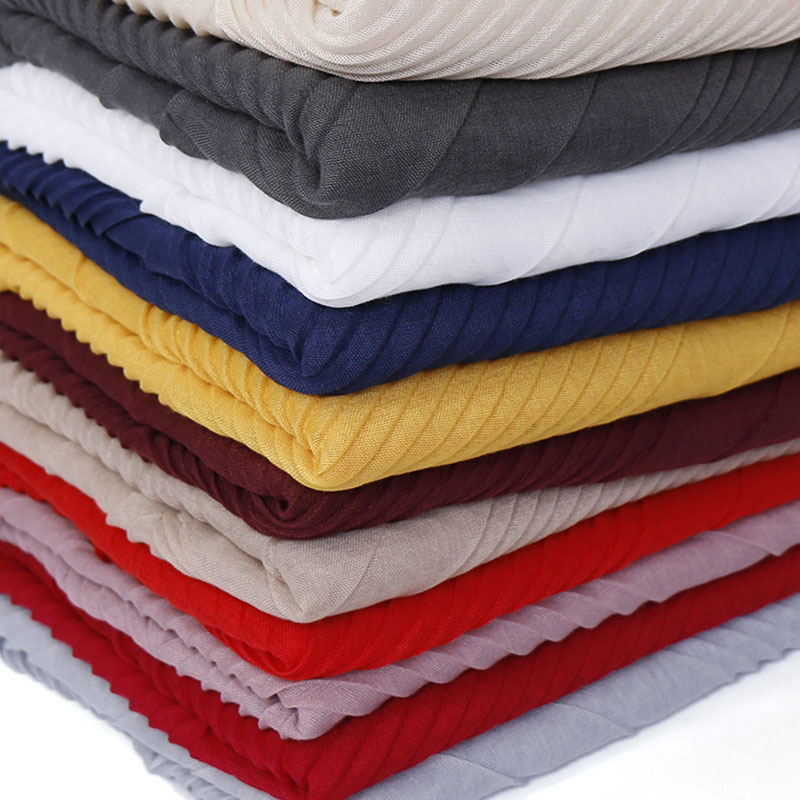 Écharpe plissée en coton pour femme, voile musulman, châle rond déformable, hijab islamique, grande taille