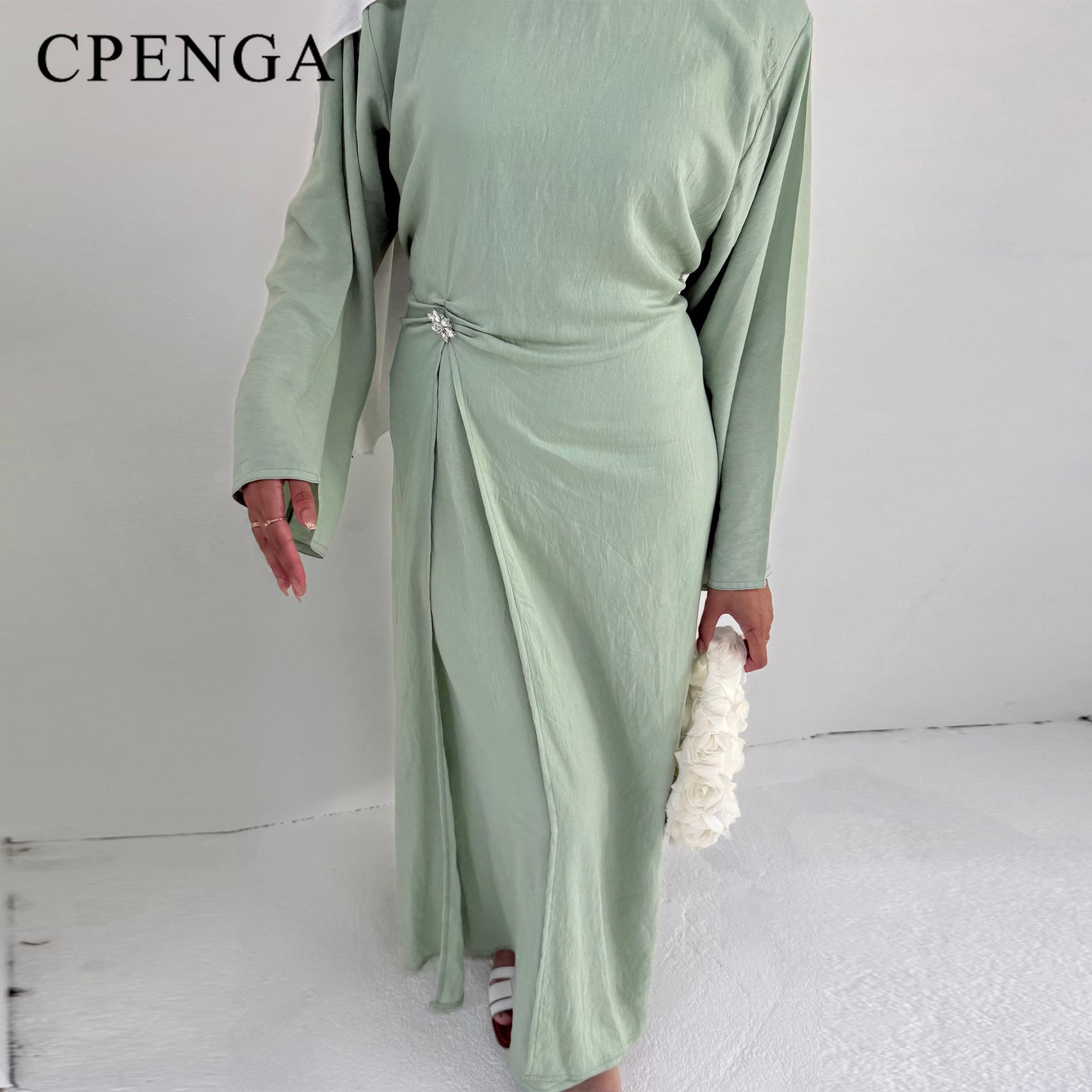 Robe musulmane modeste pour femmes arabes, Eid dubaï, Abaya uni, tenue de fête islamique, vêtements de vacances du moyen-orient, nouvelle Robe turque, 2025
