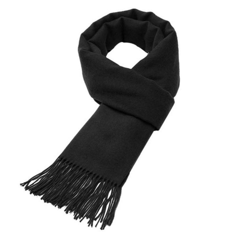 Écharpe en Imitation cachemire de couleur unie, Monochrome, épaisse, longue, pour hommes et femmes, châle chaud, automne et hiver