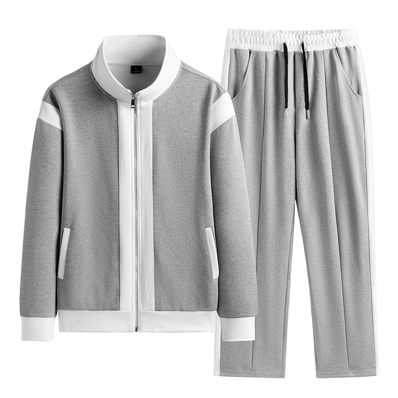 Ensembles de jogging de baseball deux pièces pour hommes, veste trempée, survêtement de course, mode patchwork, coréen, qualité