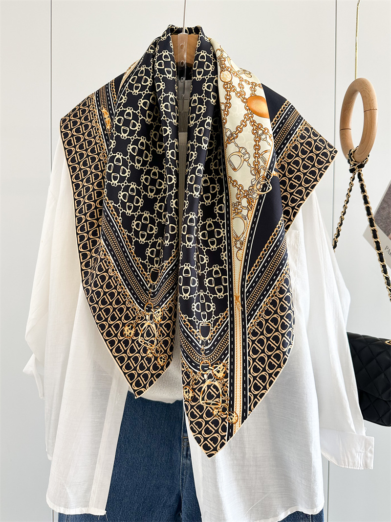 Foulard en soie pour femmes, 90CM, bandanas roulés à la main, foulards de mûrier, châles de luxe de styliste, Bandanas, ceinture de cheveux, décoration du cou